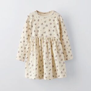 Zara Kids - Combination Dress - Ecru Ditsy Floral